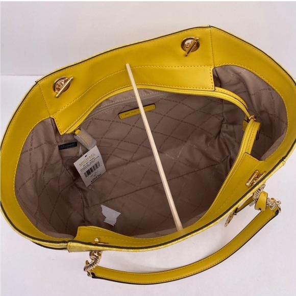 Michael Kors Yellow Tote Chain Shoulder Bag - Picture 8 of 12